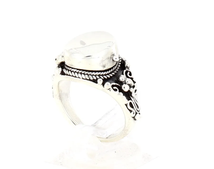 Ring Giftring mit Behälter Silberring echt Silber Größe 60-9 IX-14