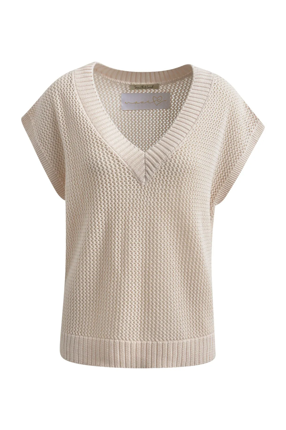 Smith & Soul Damen Pullunder Crochet Knitted Slipover
